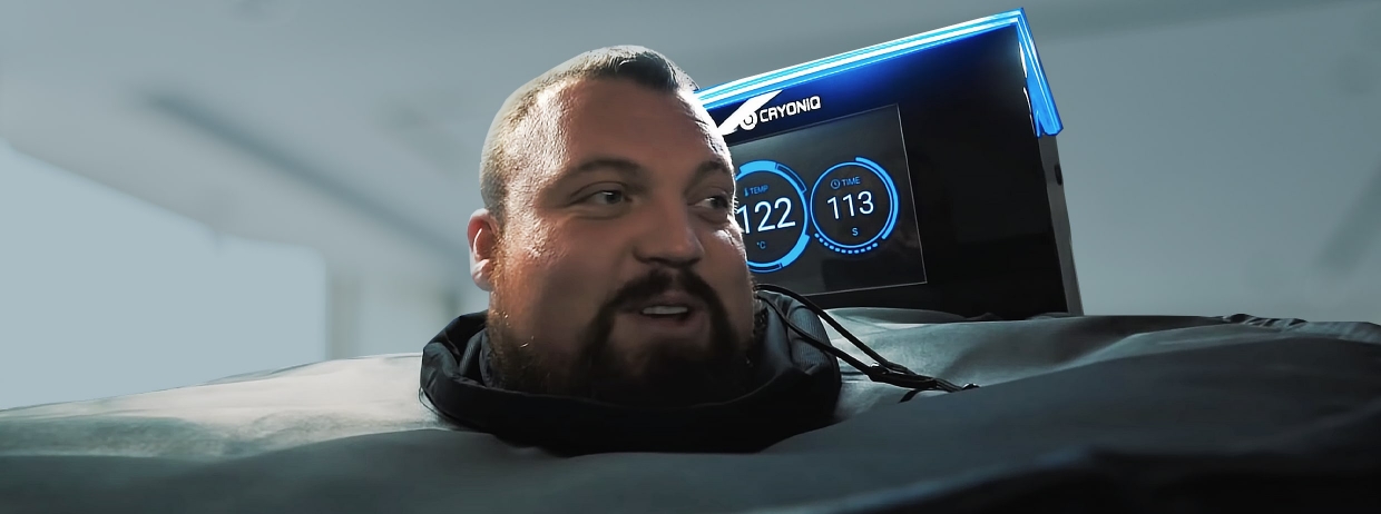 wbc-sessions-banner Eddie Hall in CRYONiQ cryochamber